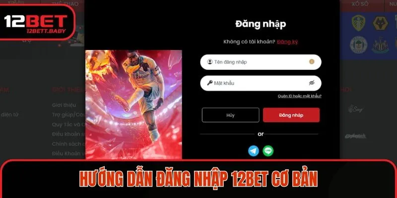 Biểu mẫu đăng nhập nick cược